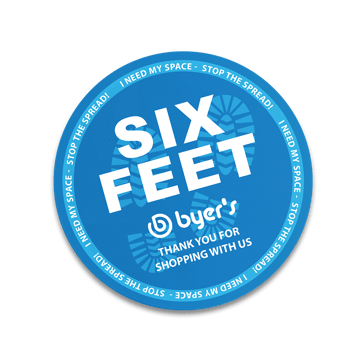social distancing floor decal