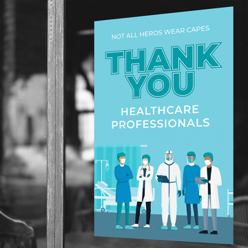 poster thanking healthcare professionals