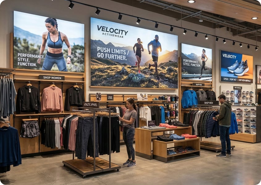 SEG graphics for retail displays