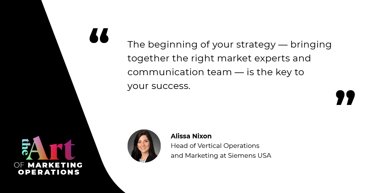 “The beginning of your strategy — bringing together the right market experts and communication team — is the key to your success.”— Alissa Nixon