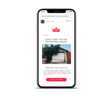 insurance email delivered on cellphone