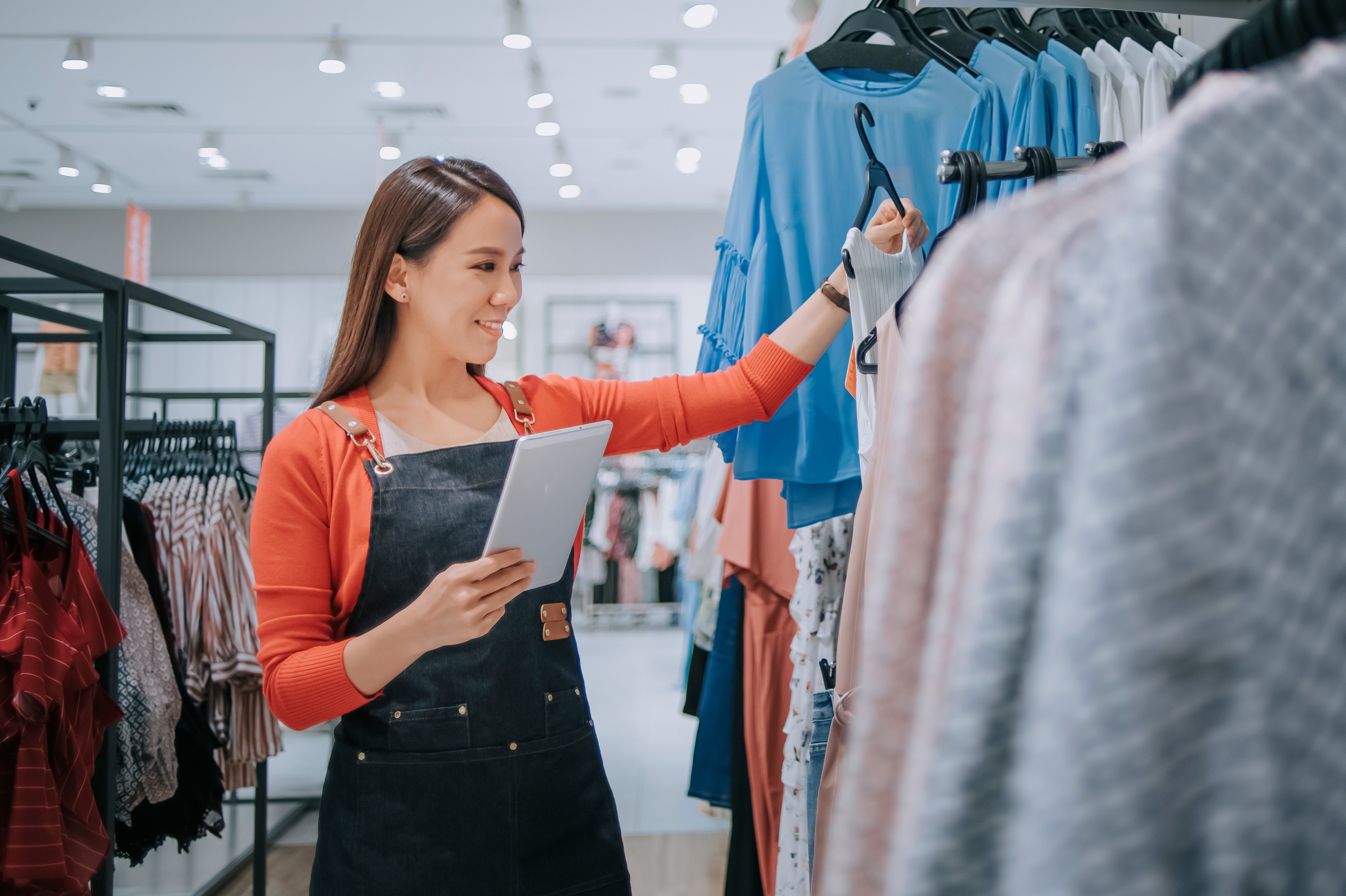 A retail marketer surveying store inventory