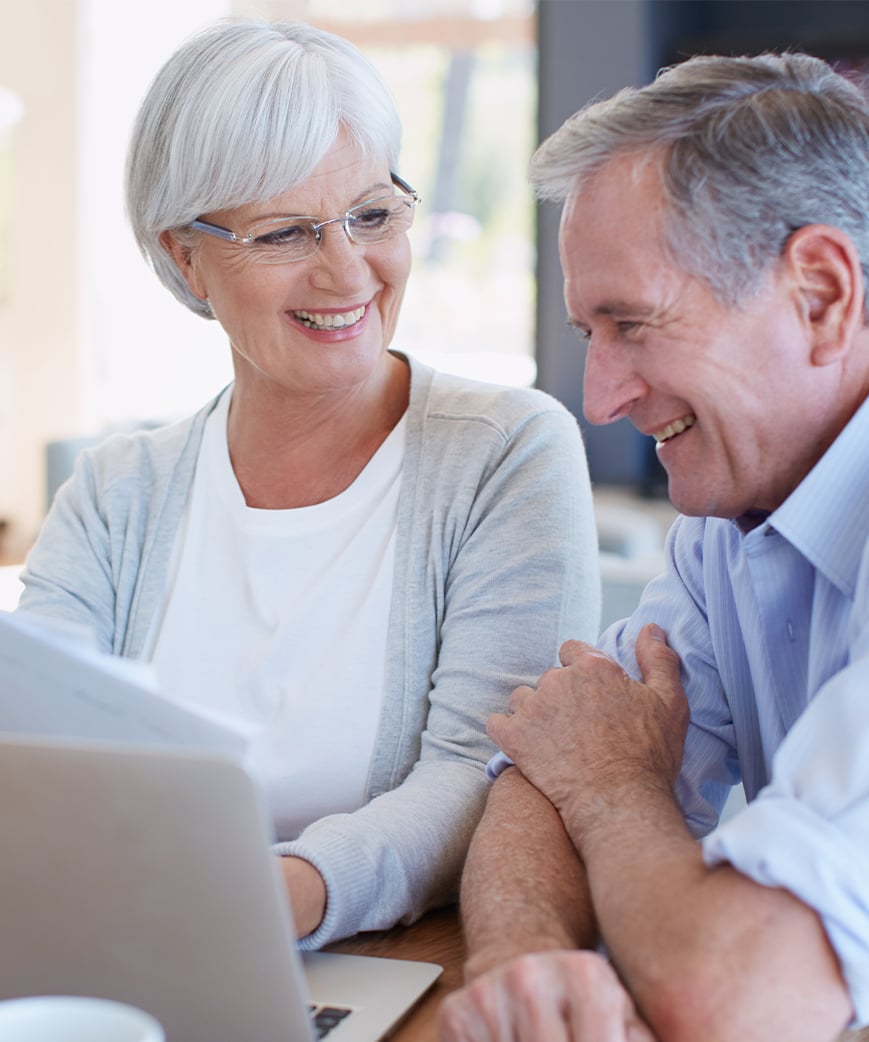 couple reviewing health insurance benefits 