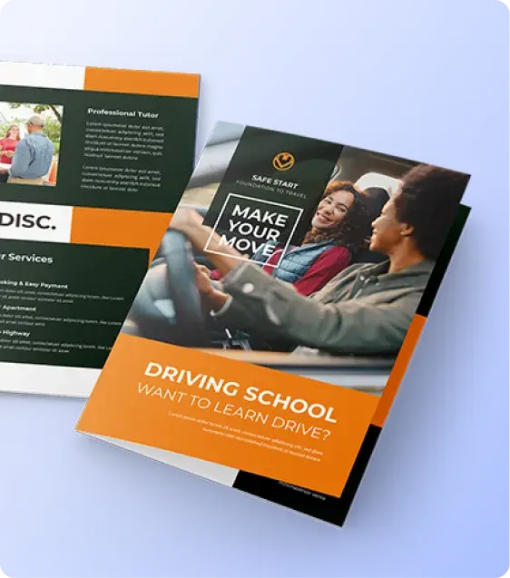 Professionally printed instructional manual with educational content and branded page layouts
