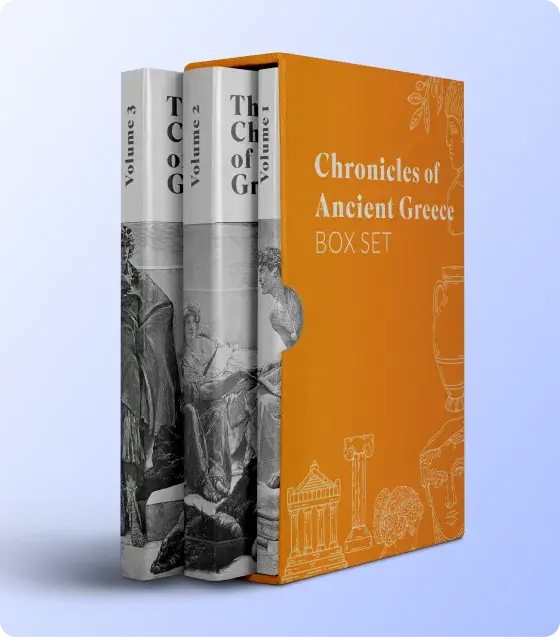 Custom slipcase packaging designed to hold and protect a multi-volume hardcover book set
